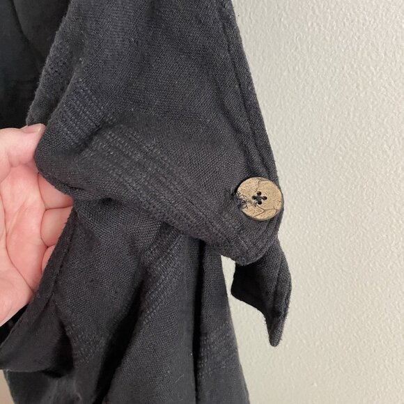 Free People Sz L Cotton Linen Beach Open Back Cutout The Simple Life Maxi Dress - Picture 8 of 14